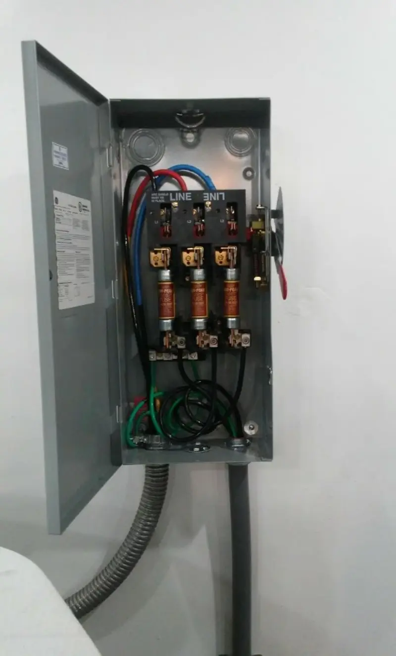 Three-phase disconnect switch installed for Electrical Wiring & Rewiring in Babylon